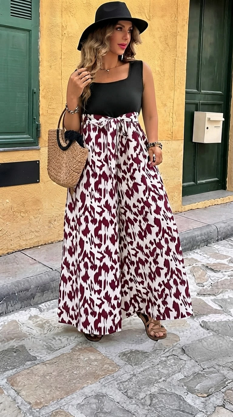 Enterizo largo estampado con tirantes anchos. Talla 4XL reducido a la talla 2XL's foto | Bellari |  BizneCubano